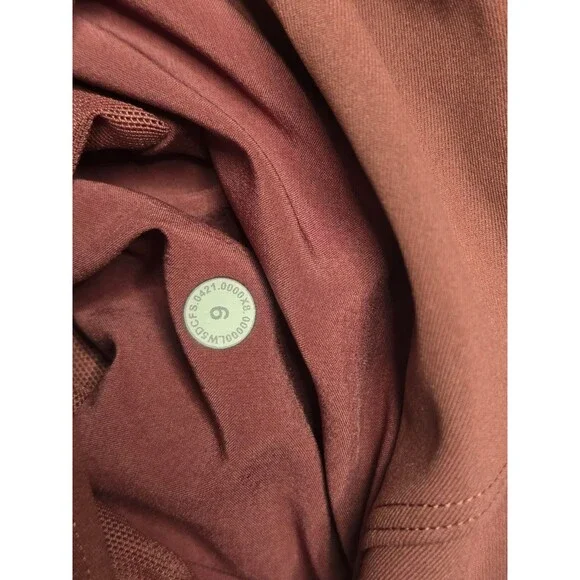 Lululemon On The Fly 7/8 Pants Size 6 Rustic Clay High Rise Drawstring Athleisur - Picture 6 of 12